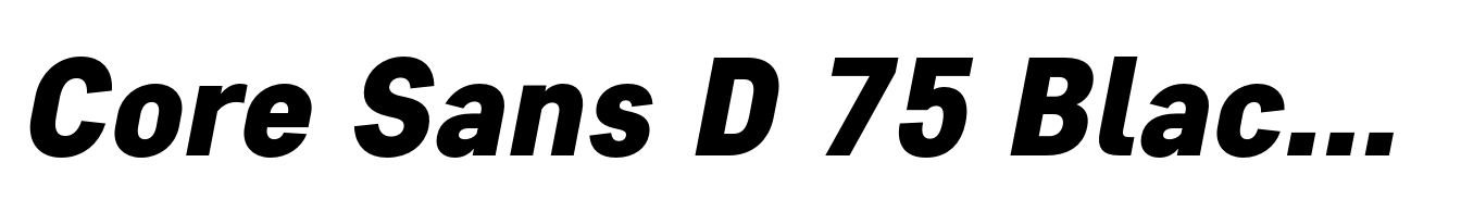 Core Sans D 75 Black Italic